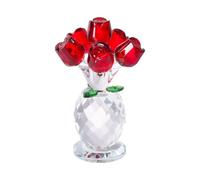HUFFA Regalo for la casa con Ornamento in Cristallo con Sette Rose