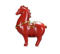 HUFFA Squisita Statuetta di Cavallo in Ceramica Rossa - Opera d'Arte Decorativa in Stile dinastia Tang for la casa e L'Ufficio(S2)