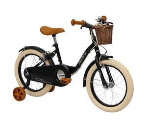 Huffy Bici vintage per bambini da 5 a 7 anni, colore nero opaco