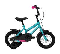 Huffy So Sweet - Bicicletta da bambina 12 pollici, con ruote di supporto, per bambini 3-5 anni (100-125 cm), telaio in acciaio, freni a mano, paratena chiusa, colore: Blu
