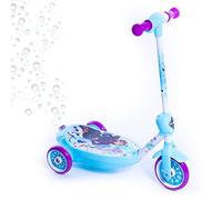 Huffy Frozen Bubble - Monopattino elettrico per bambini da 3-5 anni, batteria da 6 V, per guidare le bolle, Anna, ELSA e Olaf, blu.