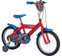 Bicicletta Bambino 16" Spiderman Con Rotelle