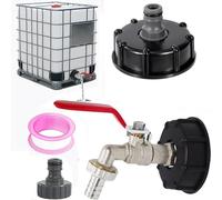 HUFHNWSO Cisterna Acqua 1000 Litri, 3/4 Serbatoio 1000L,Rubinetto Giardino Per Cisterna