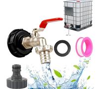 hufhnwso Cisterna Acqua 1000 Litri, 3/4 Serbatoio,Rubinetto Giardino,Tappo per Cisterna 1000L