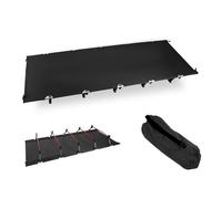 HUFIREHU Letto Campeggio Lettino Pieghevole Sdraio da Esterno Lettini da Spiaggia Pieghevoli Portatili Brandina da Campeggio Adatto per Il Campeggio E Il Pisolino(Black,Standard Version)