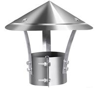 HUFIREHU Tappo Superiore Conico in Acciaio Inox per Camino Copertura per Caminetto Tappo per Camino in Acciaio Inox Tappo per Camino Comignolo in Acciaio Inox Cono Camino Copertura per(120mm)