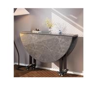 HUFIREHU Tavolo Da Pranzo Pieghevole Tavolo Da Cucina Pieghevole Versatile Allungabile Con Ruote Universali A Ribalta for Piccoli Spazi Ideale for Soggiorno, Ufficio(Gray A,100cm)