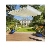 HUFIREHU Vela Ombreggiante Retrattile,Vele Parasole Retrattili,Resistente Ai Raggi Uv Tenda Da Sole Pergola,Con Kit Di Montaggio, Facile Da Installare(W:2.5m/8.2ft*L:3m/9.7ft)