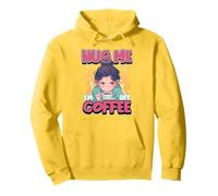 Hug Me, I'm Off Coffee Citazione divertente per il ritiro della caffeina Felpa con Cappuccio