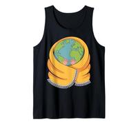 Hug The World Earth Avvolto in Sciarpa Design Canotta