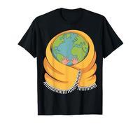 Hug The World Earth Avvolto in Sciarpa Design Maglietta