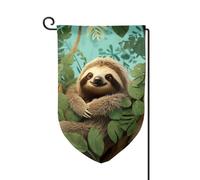Hug Tree - Bandiere da giardino con bradipo verticale su entrambi i lati, 30,5 x 45,7 cm, bandiera stagionale primaverile estate decorazione per esterni