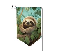 Hug Tree - Bandiere da giardino con bradipo verticale su entrambi i lati, 30,5 x 45,7 cm, bandiera stagionale primaverile estate decorazione per esterni