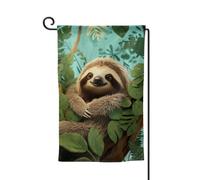 Hug Tree - Bandiere da giardino con bradipo verticale su entrambi i lati, 30,5 x 45,7 cm, bandiera stagionale primaverile estate decorazione per esterni