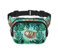 Hug Tree - Marsupio unisex regolabile a doppio strato, quadrato, per attività all'aperto, viaggi, corsa, escursionismo, Nero , Taglia unica