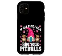 Hug Your Dog Quotes For Pittie Mom With Cute Pitbull Gnome Custodia per iPhone 11
