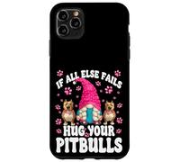 Hug Your Dog Quotes For Pittie Mom With Cute Pitbull Gnome Custodia per iPhone 11 Pro Max