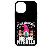 Hug Your Dog Quotes For Pittie Mom With Cute Pitbull Gnome Custodia per iPhone 12 mini