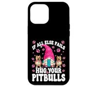 Hug Your Dog Quotes For Pittie Mom With Cute Pitbull Gnome Custodia per iPhone 12 Pro Max