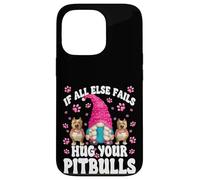 Hug Your Dog Quotes For Pittie Mom With Cute Pitbull Gnome Custodia per iPhone 13 Pro