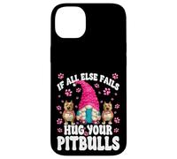 Hug Your Dog Quotes For Pittie Mom With Cute Pitbull Gnome Custodia per iPhone 14 Plus