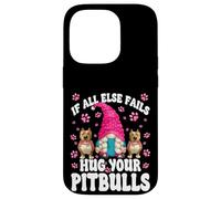 Hug Your Dog Quotes For Pittie Mom With Cute Pitbull Gnome Custodia per iPhone 14 Pro