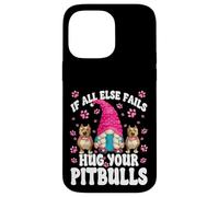 Hug Your Dog Quotes For Pittie Mom With Cute Pitbull Gnome Custodia per iPhone 14 Pro Max