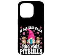 Hug Your Dog Quotes For Pittie Mom With Cute Pitbull Gnome Custodia per iPhone 15 Pro