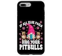 Hug Your Dog Quotes For Pittie Mom With Cute Pitbull Gnome Custodia per iPhone 7 Plus/8 Plus
