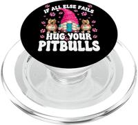 Hug Your Dog Quotes For Pittie Mom With Cute Pitbull Gnome PopSockets PopGrip per MagSafe