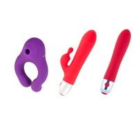 Hugbox Erotic Discovery Set Succhia Clitoride Vibratore Punto G Rabbit Silicone Chirurgico 3h Uso