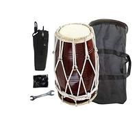 Huge Basket 1073 - Dholak legno strumento musicale dadi N bullone con kit di attrezzi (marrone scuro)
