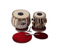 Huge Basket 1085 - Set di tabla in acciaio inox con Bayan e Sheesham legno Dayan per professionisti e principianti con martello | Anello Gaddi | Gatta in legno | Borsa per il trasporto (9 pollici)