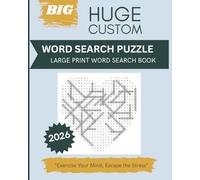 Huge Custom Heart-Shaped Word Search Puzzle Book - Large Print, 2026 Edition: 8x10 Large Print Puzzle Book with 155 Pages of Relaxing Heart Word Searches & Complete Solutions For men and women