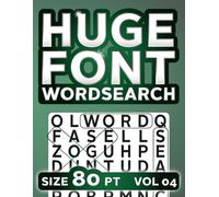 HUGE FONT Wordsearch, size 80 pt: Massive Print Puzzles for Easy Reading - 80 Point Font Word Searches for Low Vision Adults and Seniors 04
