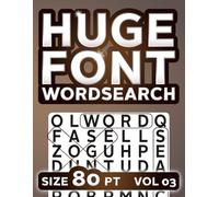 HUGE FONT Wordsearch, size 80 pt: Massive Print Puzzles for Easy Reading - 80 Point Font Word Searches for Low Vision Adults and Seniors 03