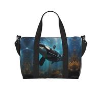 Huge Killer Whales - Borsa da viaggio da donna, a tracolla, casual, con cerniera, adatta per lavoro, viaggi, fitness, viaggi