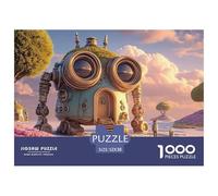 Huge_silver_robot 1000 Pz Taglio Preciso Puzzle Steampunk Robot Divertente Jigsaw Arredo Per Amici 52x38cm/1000pcs