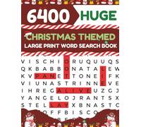 Huge Word Search Book - 6400 Words: Christmas Themed Large Print Word Search Book | Relaxing Puzzle Book for Adults and Seniors | Anti Eye Strain