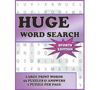 HUGE Word Search SPORTS EDITION: Word Search Puzzles with Easy to Read Print - 8.5x11 inches, 110 pages, 55 puzzles - Gift for Vacations, Holiday and Relaxation