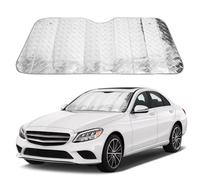 HugeAuto - Parasole universale per finestrini anteriori, blocca i raggi UV, per mantenere il vostro veicolo fresco e senza danni, si adatta a parabrezza di dimensioni 130 x 70 cm