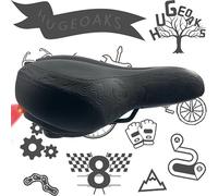 HUGEOAKS sella bici comoda per uomini e donne, sella bici con doppia sfera ammortizzante, schiuma di memoria spessa e luce bici posteriore, adatta per mtb, bici da corsa e cyclette