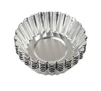 HugeStore, pirottini in acciaio color argento, 20 pezzi, formine per muffin, Alluminio, 7 cm