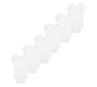 HUGGIES 6-Pack Basic Bodysuit Undershirt, Bianco Lucido, 6 Mesi (Pacco da 6) Unisex Baby