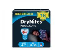 Huggies Drynites Mutandine Assorbenti Bambino 4-7 Anni 16 Pezzi