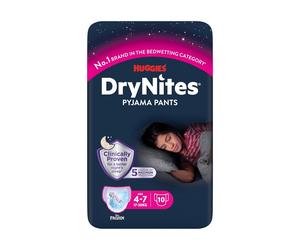 Huggies Drynites Girl Taglia M Mutande Assorbenti 4-7 Anni (17-30kg) confezione 10 Pz