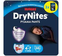 Huggies Drynites Mutandine Assorbenti per La Notte da Bambino, 4 -7 anni, 17 - 30kg, 30 Pezzi