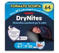 Huggies Drynites Pannolini Mutandine assorbenti bambino, Taglia M (17-30 Kg), Design Marvel, 64 Pz