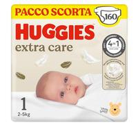 Kit Pannolini Huggies Extra Care Mis. 1 2-5 Kg 6 Pacchi da 28 pz