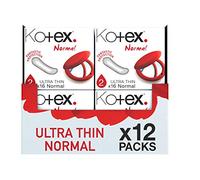 HUGGIES Kotex - Assorbenti igienici ultra sottili senza ali, assorbenza normale, 12 confezioni da 16 assorbenti (192 assorbenti in totale)